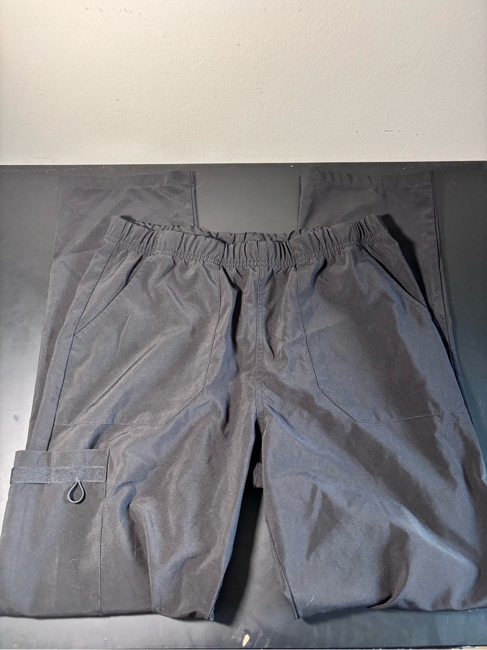 Dickies Black Scrub Work Pants with Elastic Waist